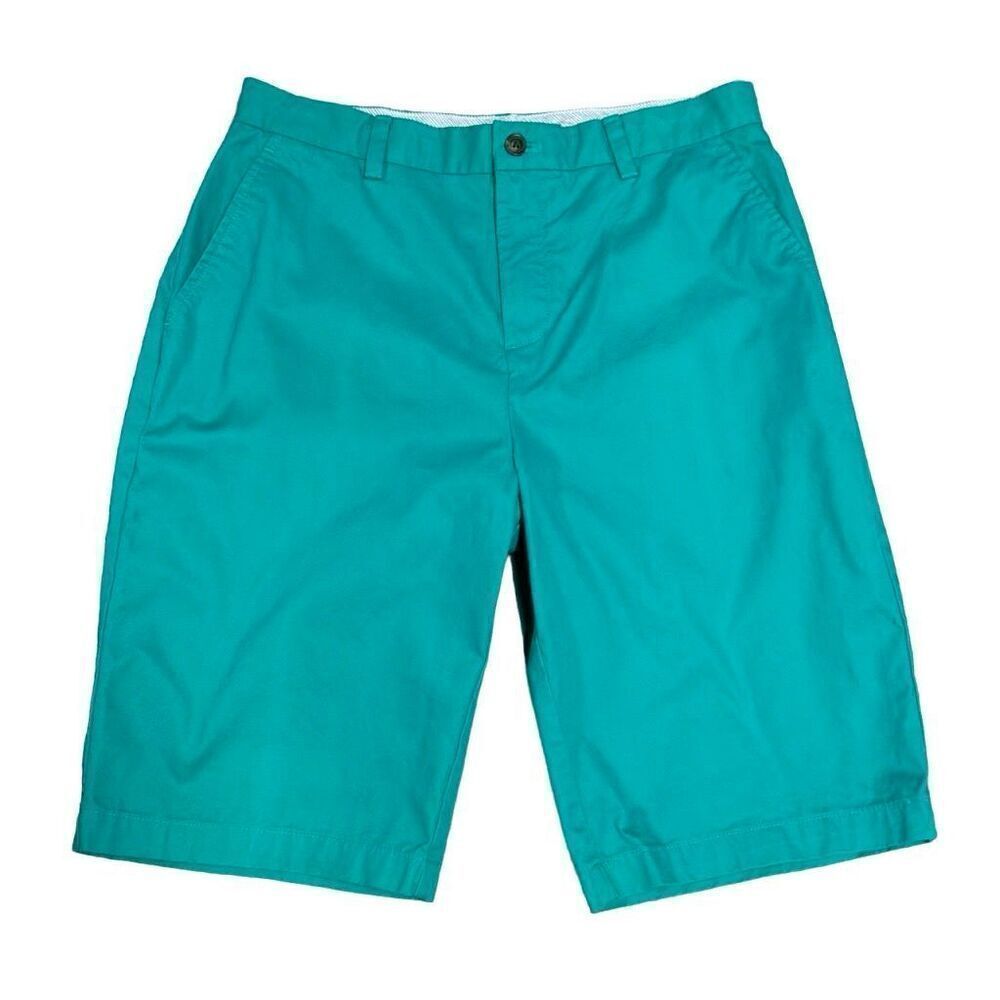 Brooks Brothers Boys Green Chino Shorts Size 18